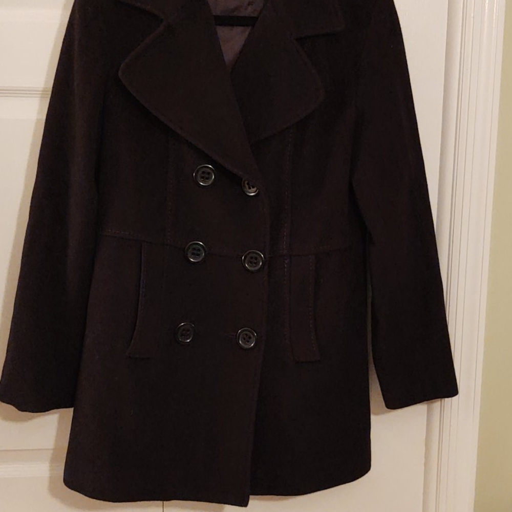 Barton classic black peacoat double breasted